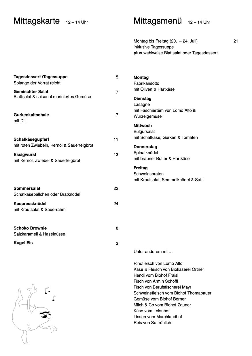 Speisekarte